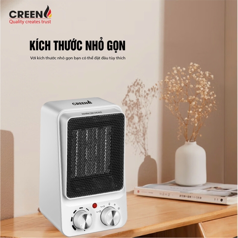 Máy sưởi gốm để bàn PTC cao cấp CREEN CR-H15C
