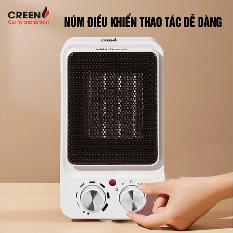 Máy sưởi gốm để bàn PTC cao cấp CREEN CR-H15C