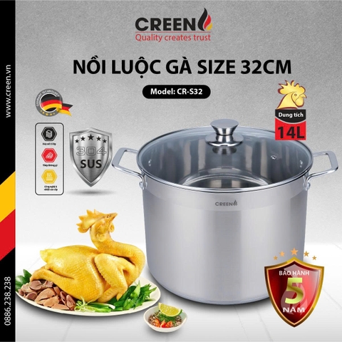 Nồi luộc gà 32cm Creen CR-S32
