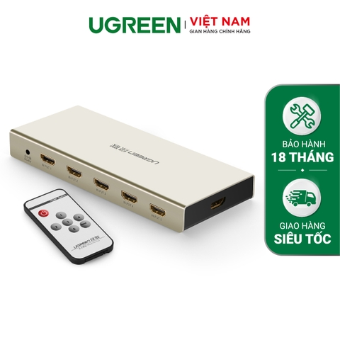 Bộ switch chuyển mạch (5x1) HDMI hỗ trợ 4k2k 3D vỏ sắt EU model 20680