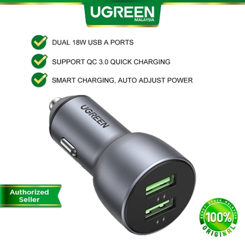 UGREEN Fast Car Charger (Dark Blue) CD213 10144