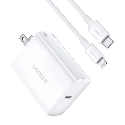 UGREEN PD 18W Fast Charger US + USB-C to Lightning Cable 1m Suit CD137 70293