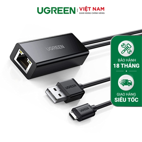 UGREEN Ethernet Adapter for TV Stick (Black) 30985 30985