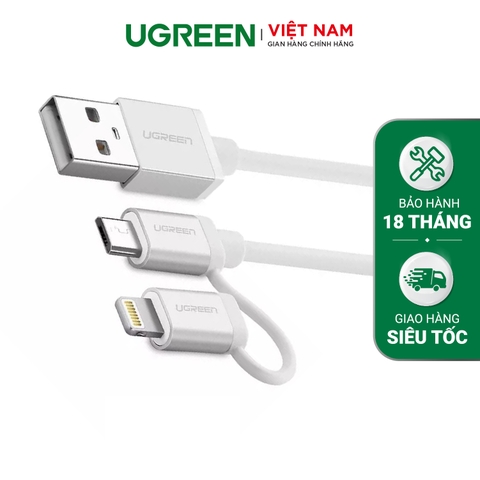 USB 2.0 to Mirco USB+lightning Cable 1M 30669