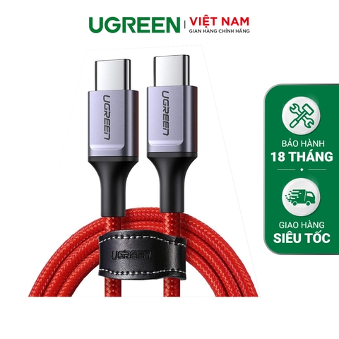 UGREEN USB 2.0 Type C Male to Male Cable Aluminum Nickel Plating 1m (Red) US294 60186