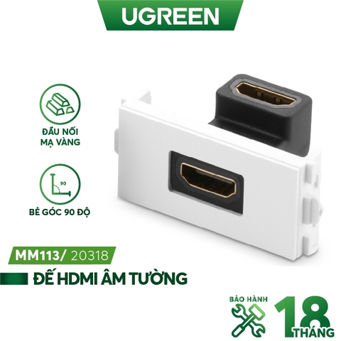 Đế HDMI âm tường bẻ góc 90 độ (20318) Default Title 20318