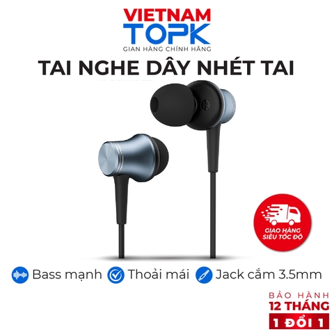 Tai nghe nhét tai có dây TOPK F38 - Âm thanh Stereo Jack cắm 3.5 Vỏ kim loại - Hàng chính hãng Bảo hành 12 tháng 1 đổi 1