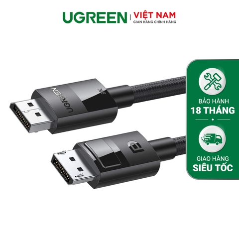 DP M/M DP1.4 8K ABS Case Braided Round Cable Black DP114 80390