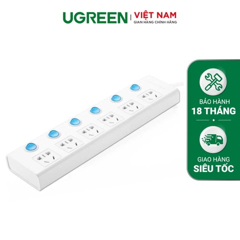 Ô cắm điện đa năng 6 cổng + Công tắc; MAX 2500W 3M 30242