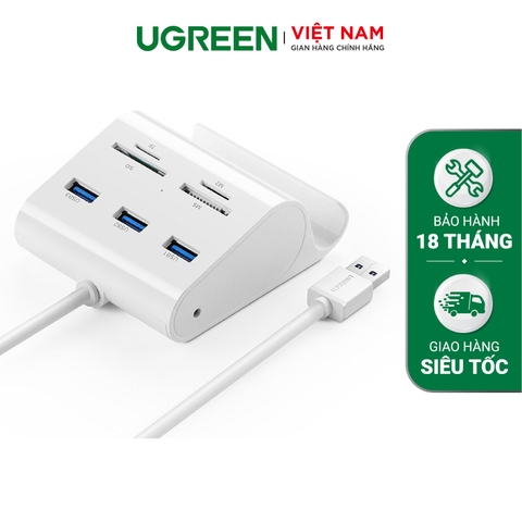 Hub USB 3 cổng 3.0 với đầu đọc thẻ TF/SD/MS/CF có chức năng OTG(0.5m) US156 50CM 30343
