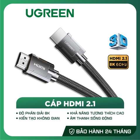 UGREEN 8K HDMI 2.1 M/M Round Cable with Braided HD135 70321