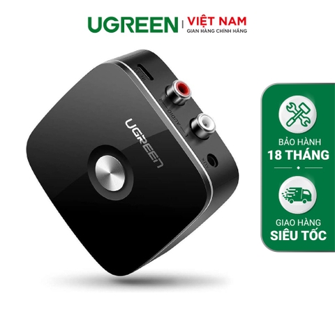 UGREEN Wireless Bluetooth Audio Receiver 5.0 with 3.5mm and 2RCA Adapter with SRRC 10399