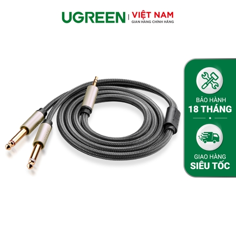3.5mm TRS to Dual 6.35mm TS Audio Cable 1M 40790