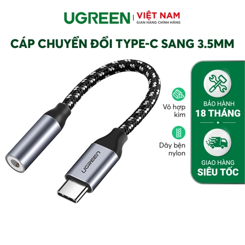 Type C to 3.5mm Female cable 10Cm Gray-Black 30632