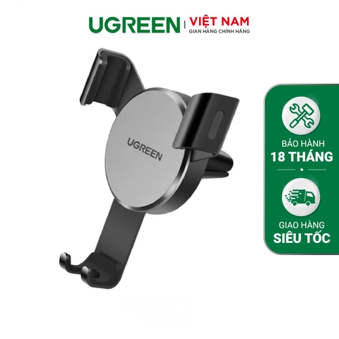 UGREEN Gravity Drive Air Vent Mount Phone Holder (Deep Black) LP130 40907