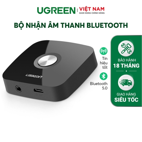 Bộ nhận âm thanh Bluetooth đầu ra 3,5mm Đen 30444