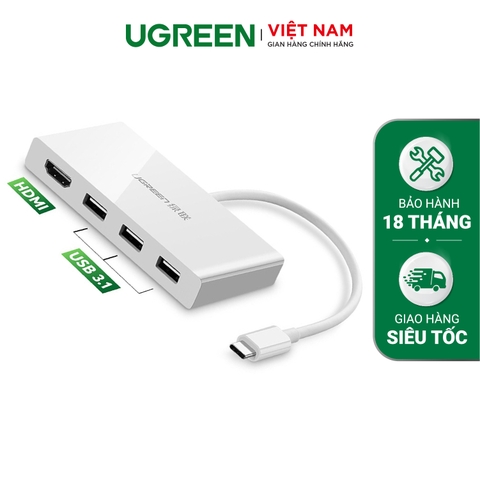 Bộ chuyển Type C to  HDMI+3 cổng USB 3.1 15cm 40374