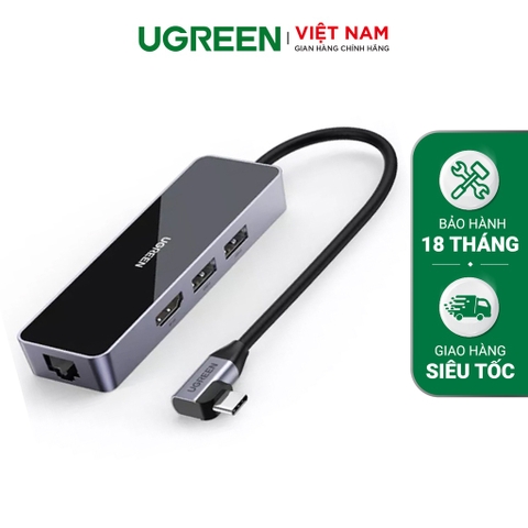 UGREEN USB-C TO 2*USB 3.0+1000M Ethernet Card+HDMI 80546