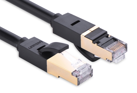 Dây mạng 2 đầu đúc bọc hợp kim Cat7 STP dạng tròn 1M 11268