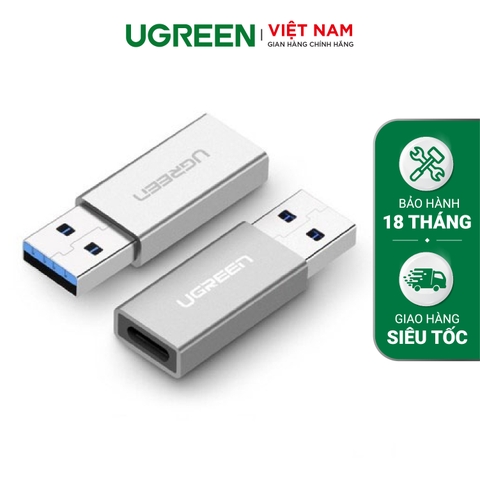 Đầu chuyển đổi USB 3.0 Type A Male sang USB 3.1 Type C Female Silver Đen 30706