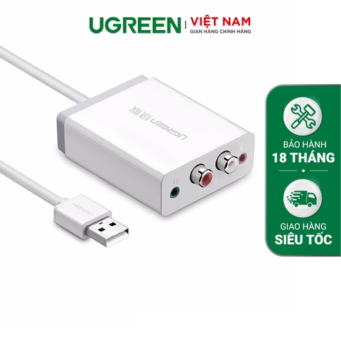 Bộ chuyển âm thanh USB ra 3.5mm và 2 đầu hoa sen 1M 30521