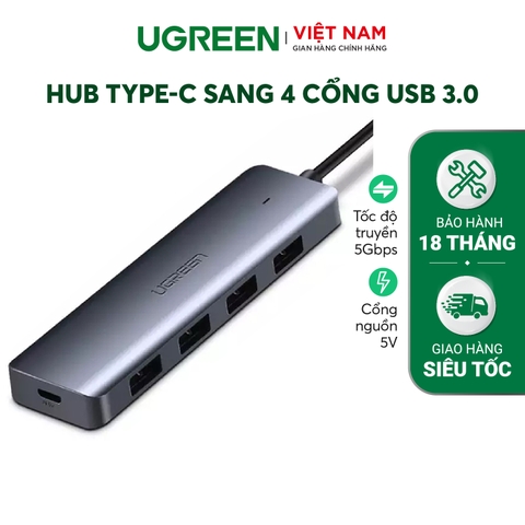 UGREEN  USB 3.0 4 Ports Hub Gray CM219 70336