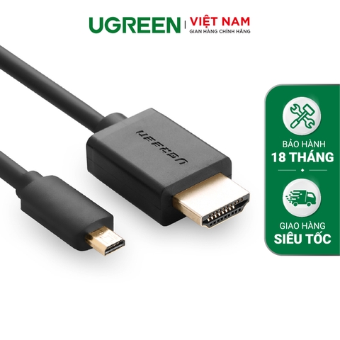 Dây Micro HDMI sang HDMI 1.4 Thuần Đồng 19+1 HD127 1.5M 30102