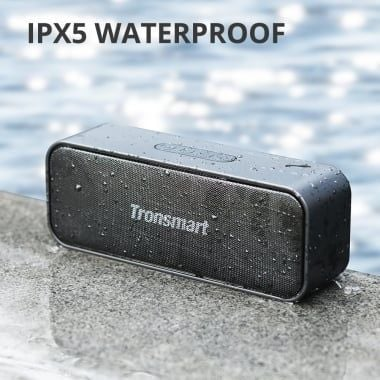 Loa Bluetooth 5.0 Tronsmart T2 Mini, màu đen, công suất 10W, dung lượng pin 2200mAh, nguồn vào 5V/2.1A, dải tần 20Hz-20kHz, công suất thu phát không dây dưới 60mW