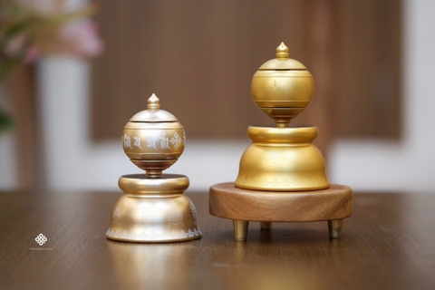 Kinh luân bát bảo cát tường màu vàng