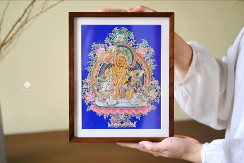 Tranh đồng để bàn Đức Phật Tài Bảo Dzambala