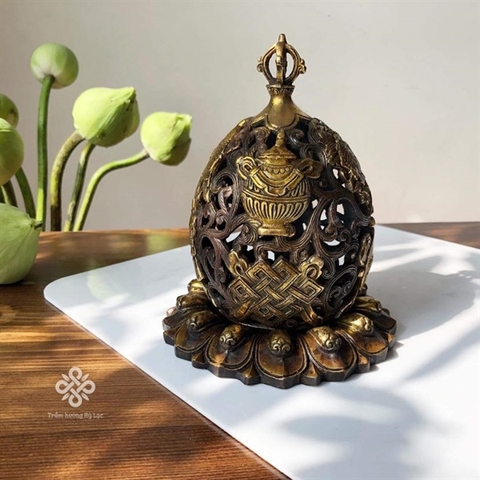 Lư đồng 8 biểu tượng cát tường giả cổ