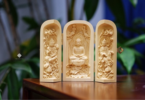 Bộ tượng Tây phương Tam Thánh mini