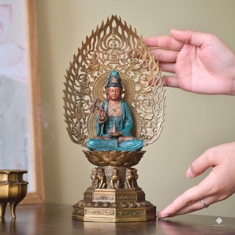 Tượng đồng Quan Âm Bồ tát 28cm