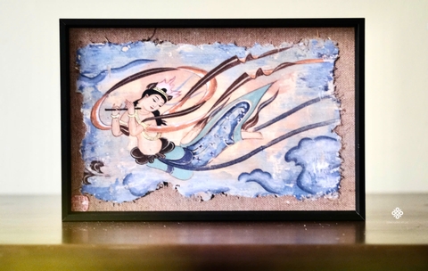 Tranh thiên nữ cát tường 30x20cm