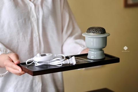 Lư điện phúc lạc men ngọc