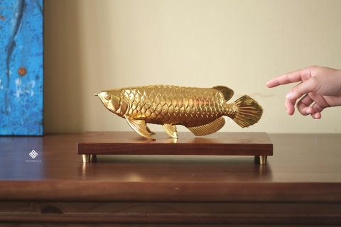 Tượng đồng Long Ngư mạ vàng 24k