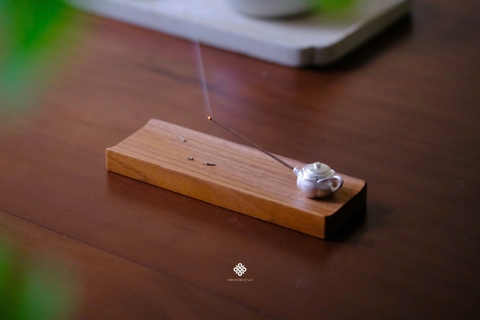 Khay gỗ xông trầm trà hương
