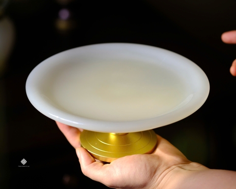 Đĩa bồng ngọc bích xanh