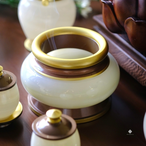 Lư hương ngọc bích xanh