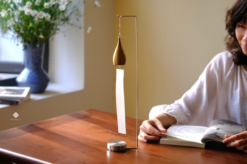 Chuông gió Shizuku Nhật Bản nâu vàng