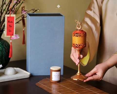 Bộ quà tặng thưởng trầm Phượng Hoàng