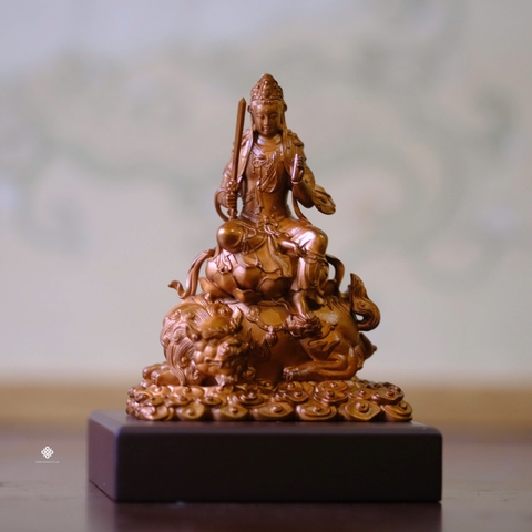 Tượng đồng Văn Thù Bồ Tát 9cm