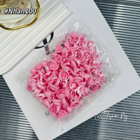 Nhẫn đựng keo 100 chiếc 2 ngăn