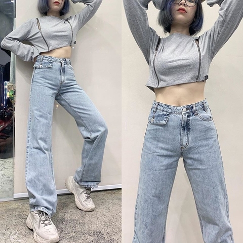 Quần Baggy Jeans Nữ Phong Cách