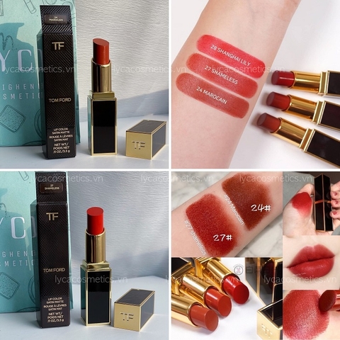 TOMFORD] Son thỏi Tom Ford Lip Color Satin Matte. #50 #52 #27 #24 #80 #08  #02 #