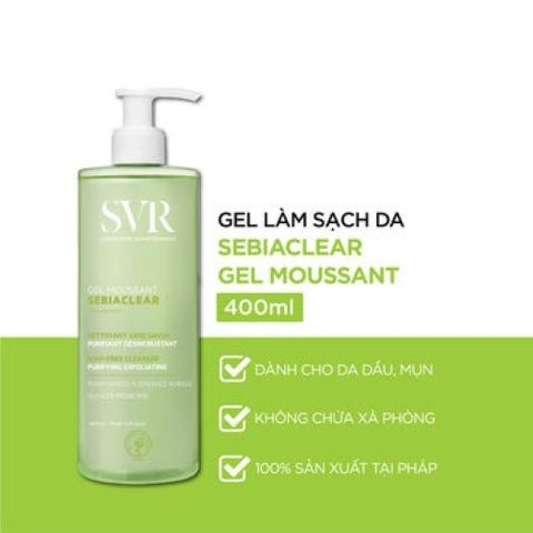 [SVR] Gel Rửa Mặt không chứa xà phòng SVR Sebiaclear Gel Moussant 200ml, 400ml