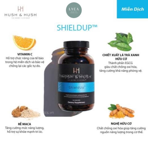 [HUSH AND HUSH] THỰC PHẨM CHỨC NĂNG CHĂM SÓC TOÀN DIỆN SỨC KHỎE VÀ LÀN DA SHIELD UP, SKINCAPSULE BRIGHTEN+, SKINCAPSULE HYDRATE+, TIME CAPSULE, SKINCAPSULE CLEAR+, TIME CAPSULE