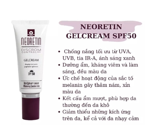 [NEORETIN] Kem Chống Nắng Gel Cream SPF 50+