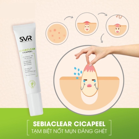 [SVR] Gel chấm mụn SVR SebiaClear CicaPeel 15ml