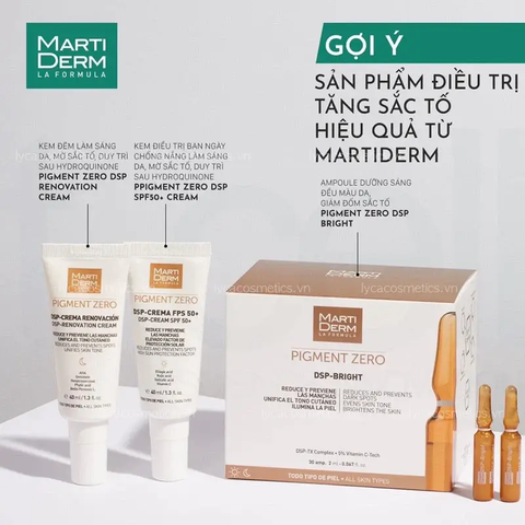 [MARTINDERM] Bộ kem dưỡng trị nám PIGMENT ZERO Ngày DSP SPF 50+ và Đêm DSP - Renovation